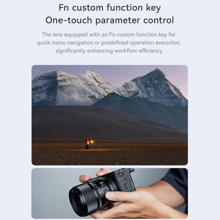 Obiettivo YONGNUO YN56mm F1.4S DA DSM WL Pro per sensori APS-C con telecomando per attacco Sony E., YN56mm F1.4S DA DSM WL Pro