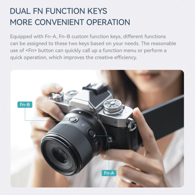 Obiettivo YONGNUO YN35mm F1.8Z DA DSM WL per sensori APS-C con attacco Nikon Z., YN35mm F1.8Z DA DSM WL