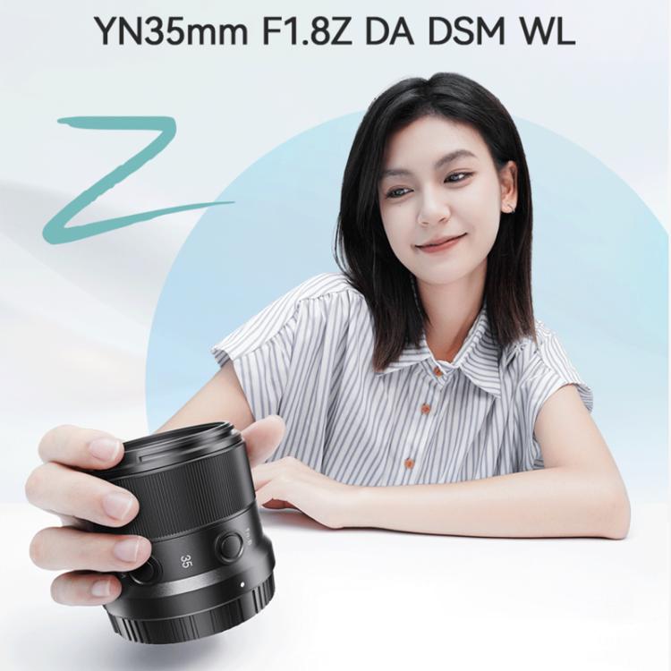 Obiettivo YONGNUO YN35mm F1.8Z DA DSM WL per sensori APS-C con attacco Nikon Z., YN35mm F1.8Z DA DSM WL