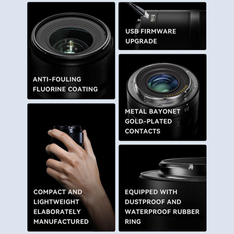 Obiettivo YONGNUO YN23mm F1.4Z DA DSM WL Pro per sensori APS-C con telecomando per attacco Nikon Z., YN23mm F1.4Z DA DSM WL Pro