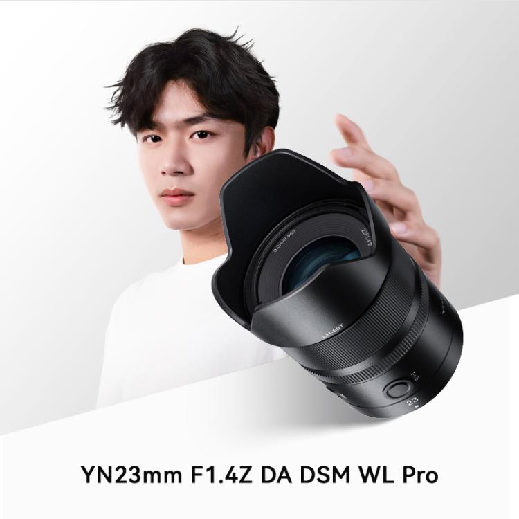 Obiettivo YONGNUO YN23mm F1.4Z DA DSM WL Pro per sensori APS-C con telecomando per attacco Nikon Z., YN23mm F1.4Z DA DSM WL Pro