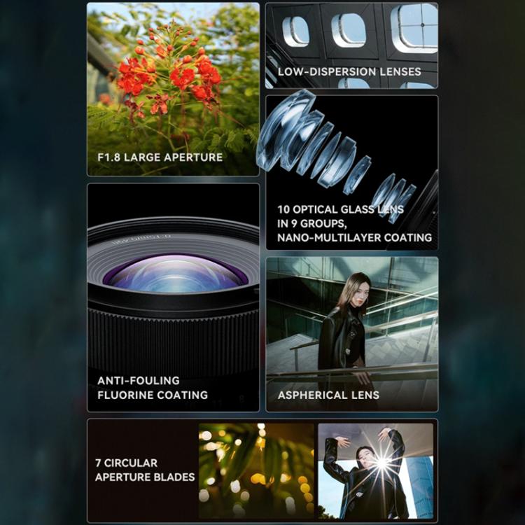 Obiettivo grandangolare YONGNUO YN11mm F1.8S DA DSM WL per sensori APS-C con telecomando, compatibile con fotocamere Sony con attacco E., YN11mm F1.8S DA DSM WL