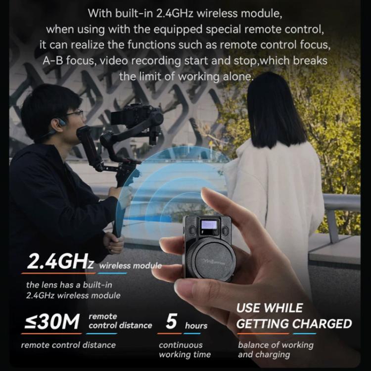 Obiettivo grandangolare YONGNUO YN11mm F1.8S DA DSM WL per sensori APS-C con telecomando, compatibile con fotocamere Sony con attacco E., YN11mm F1.8S DA DSM WL