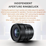 Obiettivo grandangolare YONGNUO YN11mm F1.8S DA DSM WL per sensori APS-C con telecomando, compatibile con fotocamere Sony con attacco E., YN11mm F1.8S DA DSM WL