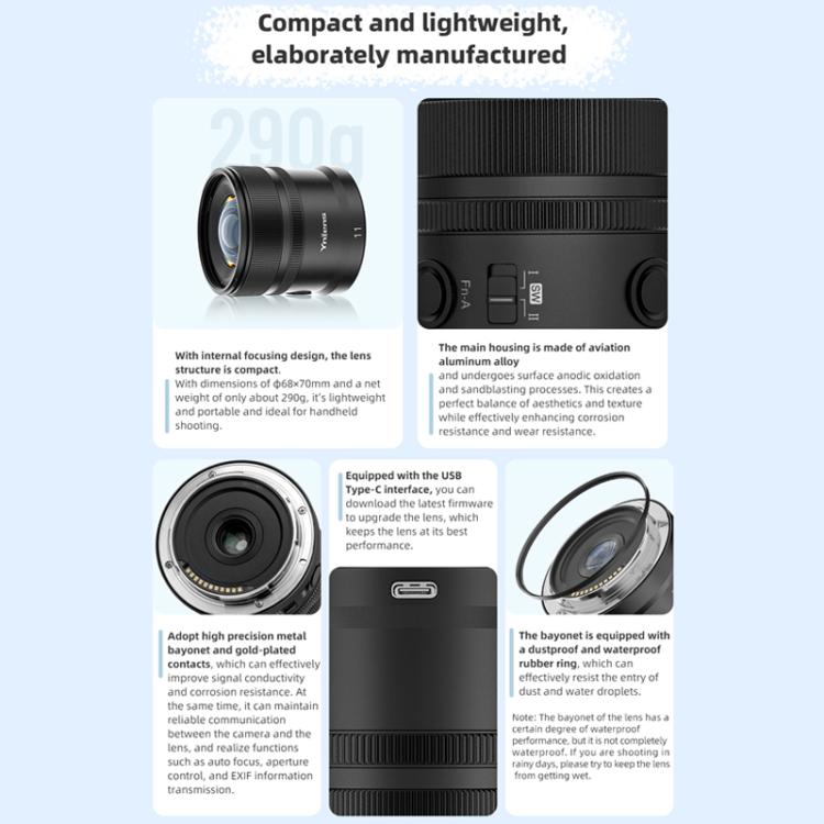 Obiettivo grandangolare YONGNUO YN11mm F1.8Z DA DSM WL per sensori APS-C con telecomando, compatibile con fotocamere Nikon Z-mount., YN11mm F1.8Z DA DSM WL