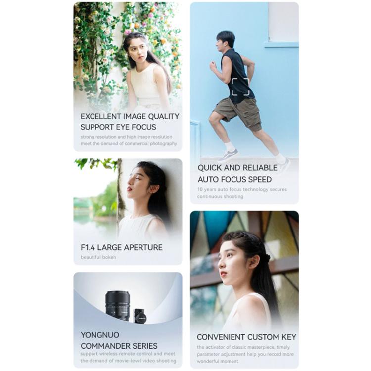 Obiettivo YONGNUO YN33mm F1.4S DA DSM WL Pro per sensori APS-C con telecomando, compatibile con attacco Sony E., YN33mm F1.4S DA DSM WL Pro