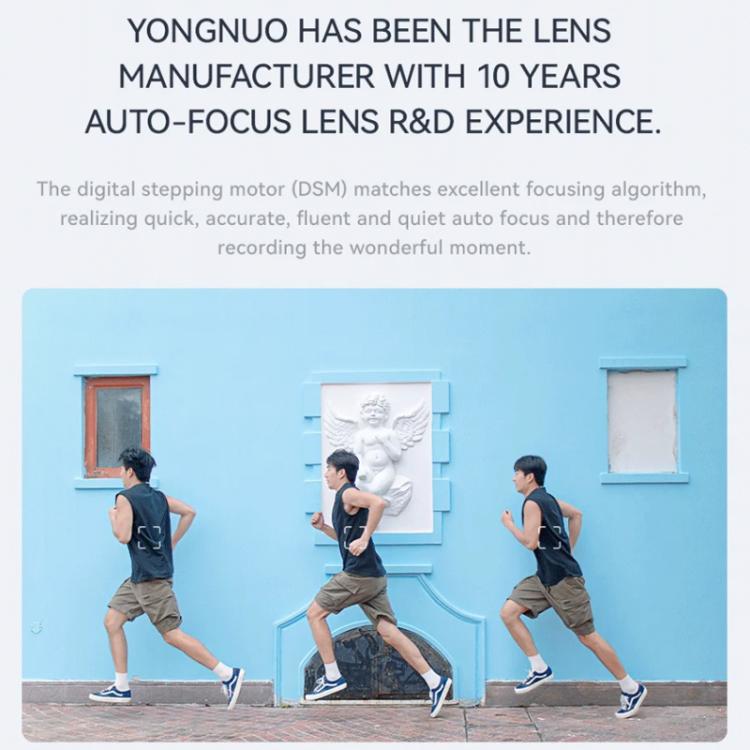 Obiettivo YONGNUO YN33mm F1.4S DA DSM WL Pro per sensori APS-C con telecomando, compatibile con attacco Sony E., YN33mm F1.4S DA DSM WL Pro