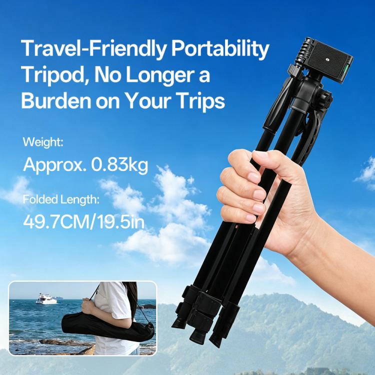 3366 Treppiede portatile da 1,4 m per telefono, selfie in diretta, videocamera DV, fotocamera reflex