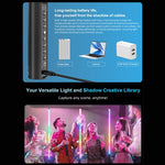 LUXCeO Mood1 Pro 90cm RGB Colorful Atmosphere Rhythm LED Stick Handheld Video Photo Fill Light, No Treppied, 90cm