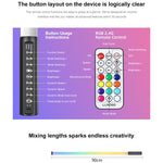 LUXCeO Mood1 Pro 90cm RGB Colorful Atmosphere Rhythm LED Stick Handheld Video Photo Fill Light, No Treppied, 90cm
