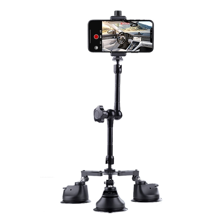 Supporto per morsetto per telefono con braccio magico ad attrito articolato con ventosa a tre gambe, Tri-leg Suction Cup Magic Arm