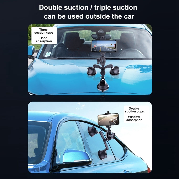 Supporto per morsetto per telefono con braccio magico ad attrito articolato con ventosa a tre gambe, Tri-leg Suction Cup Magic Arm