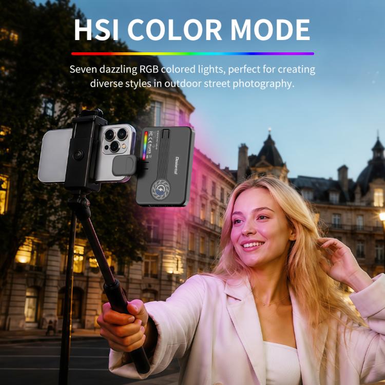 Luce video LED tascabile Desiontal iReal-X3 Slim RGB Fill Light 2500K-9000K, iReal-X3