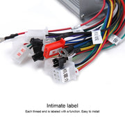 Controller per veicoli elettrici a tre ruote a due ruote intelligente senza spazzole a 12 tubi da 48 V 500 W, 500W