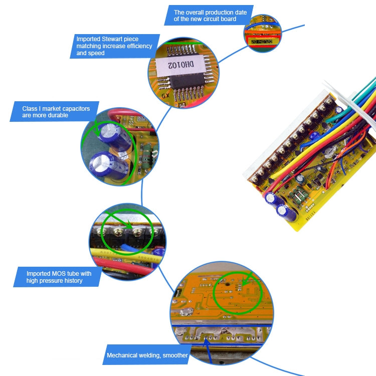 Controller per veicoli elettrici intelligenti 64V-60V-48V 500W per triciclo a due ruote, 64V-60V-48V 500W