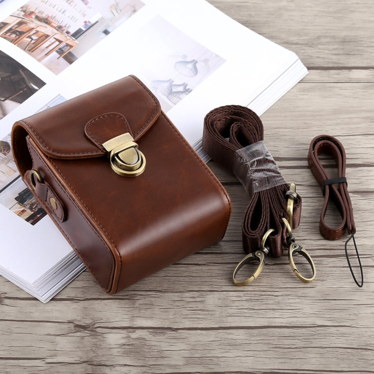 Custodia in pelle PU con chiusura a fibbia per fotocamera per tutto il corpo con tracolla e tracolla per Canon G7X II / G9X Mark II, Sony RX100 / M2, For G7X II, For RX100
