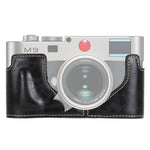 Base mezza custodia per fotocamera in pelle PU con filettatura da 1/4 di pollice per Leica M9, For Leica M9