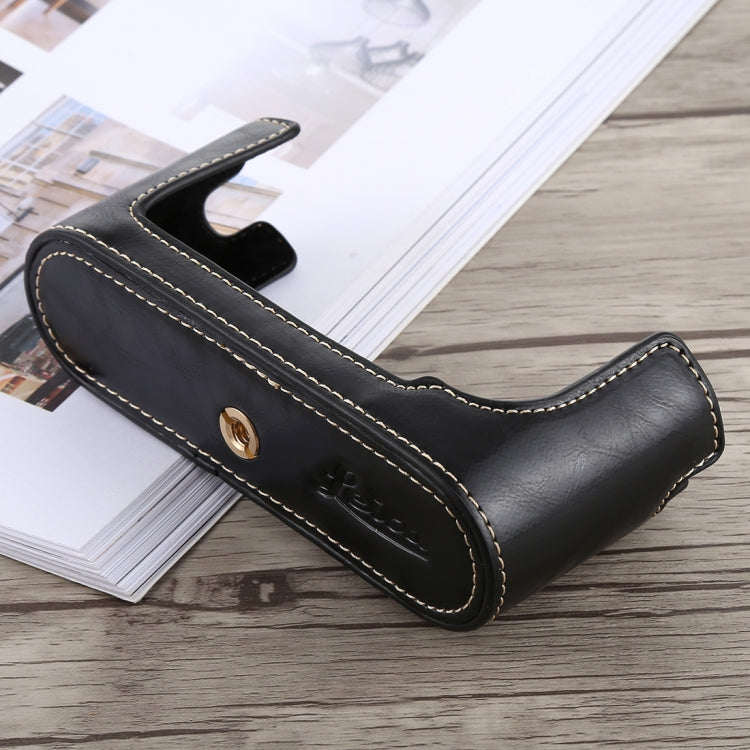 Base mezza custodia per fotocamera in pelle PU con filettatura da 1/4 di pollice per Leica M9, For Leica M9