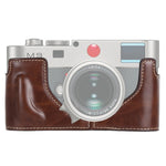 Base mezza custodia per fotocamera in pelle PU con filettatura da 1/4 di pollice per Leica M9, For Leica M9