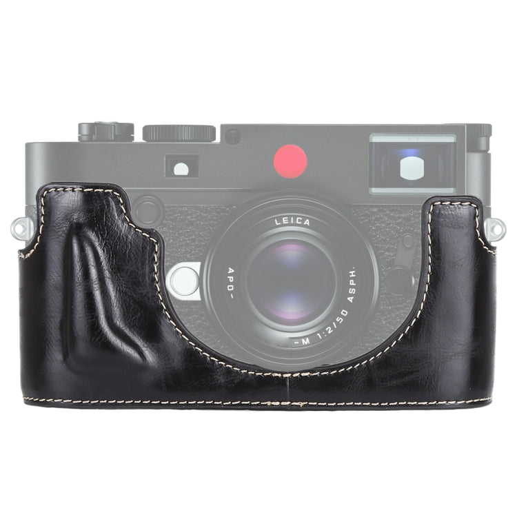 Base mezza custodia per fotocamera in pelle PU con filettatura da 1/4 di pollice per Leica M10, For Leica M10