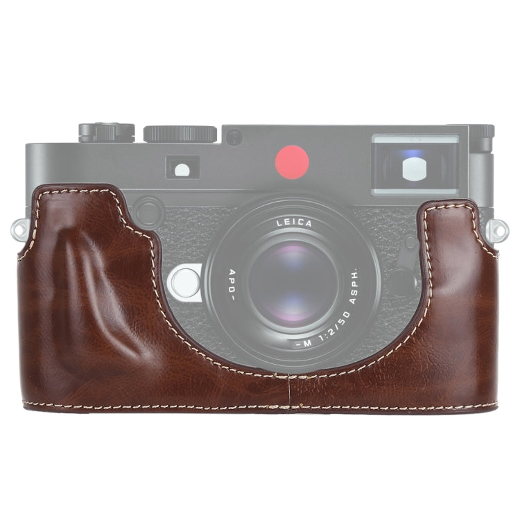 Base mezza custodia per fotocamera in pelle PU con filettatura da 1/4 di pollice per Leica M10, For Leica M10