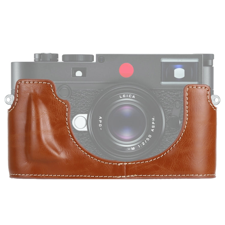 Base mezza custodia per fotocamera in pelle PU con filettatura da 1/4 di pollice per Leica M10, For Leica M10
