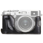 Base mezza custodia per fotocamera in pelle PU con filo da 1/4 di pollice per FUJIFILM X100F, For FUJIFILM X100F