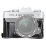 Base mezza custodia per fotocamera in pelle PU con filo da 1/4 di pollice per FUJIFILM X-T10 / X-T20, For FUJIFILM XT10, For FUJIFILM  XT10