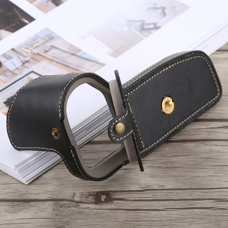 Base mezza custodia per fotocamera in pelle PU con filo da 1/4 di pollice per Canon EOS 6D / 6D Mark II, For Canon 6D2
