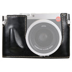 Base mezza custodia per fotocamera in pelle PU con filettatura da 1/4 di pollice per Leica Q (tipo 116), For Leica Q
