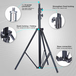 TRIOPO Supporto per supporto per illuminazione professionale in metallo da 2,8 m di altezza per flash da studio, 2.8m Height