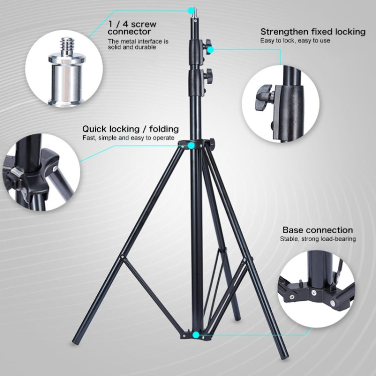 TRIOPO Supporto per supporto per illuminazione professionale in metallo da 2,8 m di altezza per flash da studio, 2.8m Height