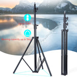 TRIOPO Supporto per supporto per illuminazione professionale in metallo da 2,8 m di altezza per flash da studio, 2.8m Height