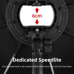 TRIOPO KS90 Diffusore Softbox parabolico a cupola Speedlite Flash da 90 cm con impugnatura a staffa per Speedlite, KS90