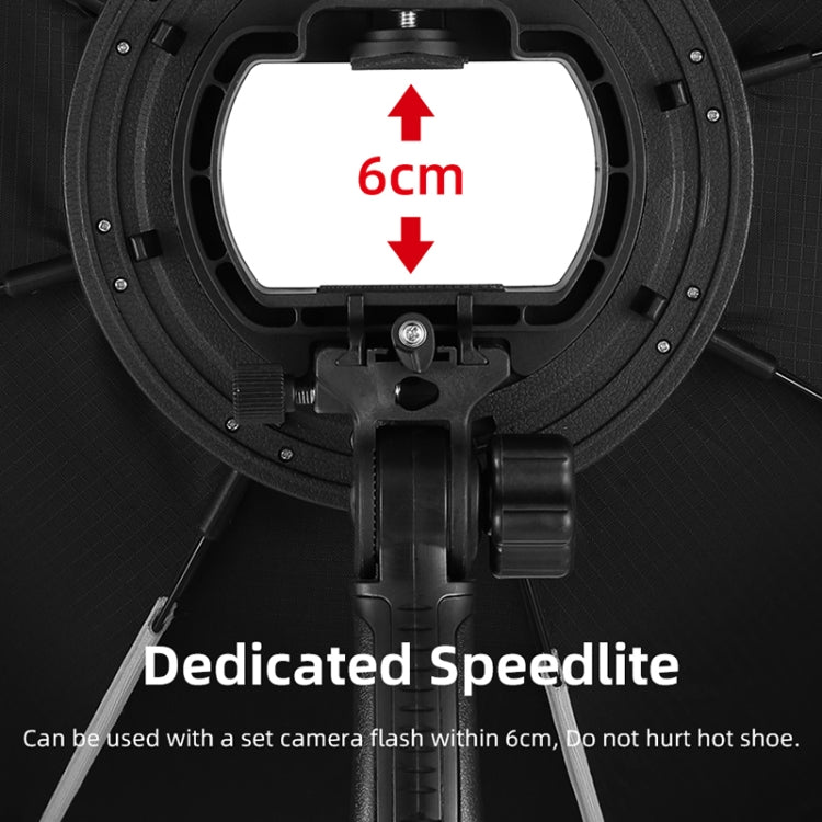 TRIOPO KS90 Diffusore Softbox parabolico a cupola Speedlite Flash da 90 cm con impugnatura a staffa per Speedlite, KS90