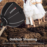 TRIOPO KS90 Diffusore Softbox parabolico a cupola Speedlite Flash da 90 cm con impugnatura a staffa per Speedlite, KS90