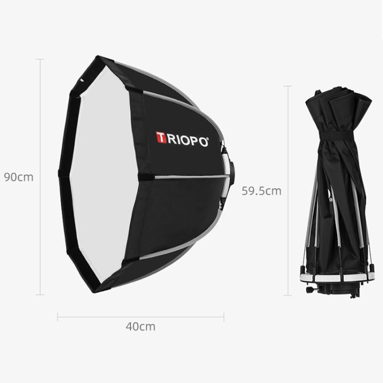 TRIOPO KS90 Diffusore Softbox parabolico a cupola Speedlite Flash da 90 cm con impugnatura a staffa per Speedlite, KS90