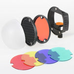 TRIOPO TR-08 Kit Softbox Flash Speedlite a nido d'ape con fissaggio magnetico con 4 filtri colorati magnetici, TR-08