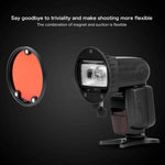 TRIOPO TR-08 Kit Softbox Flash Speedlite a nido d'ape con fissaggio magnetico con 4 filtri colorati magnetici, TR-08