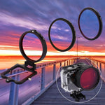 Filtro per obiettivo subacqueo giallo + rosso + viola da 58 mm per GoPro HERO7 Nero/6/5, 58mm 3-color Diving Lens