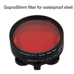 Filtro per obiettivo subacqueo giallo + rosso + viola da 58 mm per GoPro HERO7 Nero/6/5, 58mm 3-color Diving Lens
