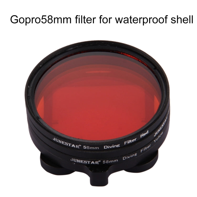 Filtro per obiettivo subacqueo giallo + rosso + viola da 58 mm per GoPro HERO7 Nero/6/5, 58mm 3-color Diving Lens