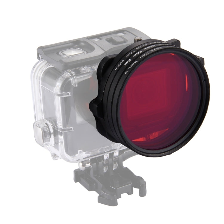 Filtro per obiettivo subacqueo giallo + rosso + viola da 58 mm per GoPro HERO7 Nero/6/5, 58mm 3-color Diving Lens