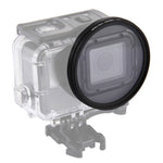 Filtro per lenti UV a cerchio rotondo 3 in 1 da 58 mm con cappuccio per GoPro HERO7 Nero/6/5, 58mm UV Lens