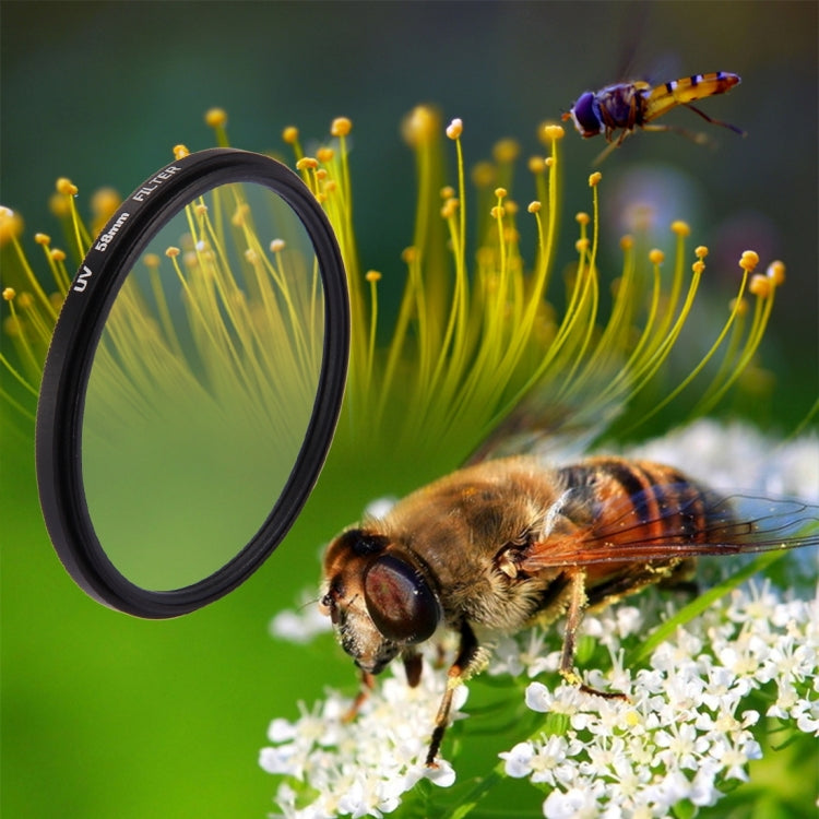 Filtro per lenti UV a cerchio rotondo 3 in 1 da 58 mm con cappuccio per GoPro HERO7 Nero/6/5, 58mm UV Lens
