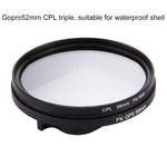 Filtro per obiettivo CPL circolare rotondo 3 in 1 da 58 mm con cappuccio per GoPro HERO7 Nero/6/5, 58mm CPL Lens