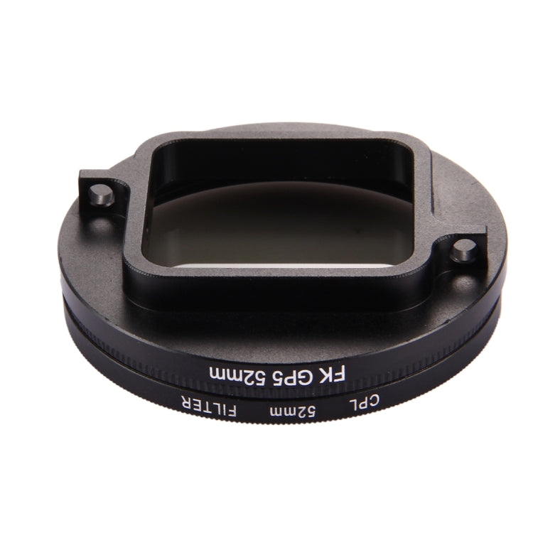 Filtro per obiettivo CPL circolare rotondo 3 in 1 da 52 mm con cappuccio per GoPro HERO7 Nero/6/5, 52mm CPL Lens