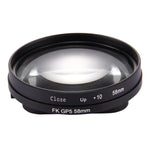 Filtro per obiettivo ravvicinato 10X 2 in 1 da 58 mm per GoPro HERO7 Nero/6/5, 58mm Close-Up Lens