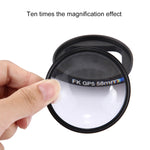 Filtro per obiettivo ravvicinato 10X 2 in 1 da 58 mm per GoPro HERO7 Nero/6/5, 58mm Close-Up Lens
