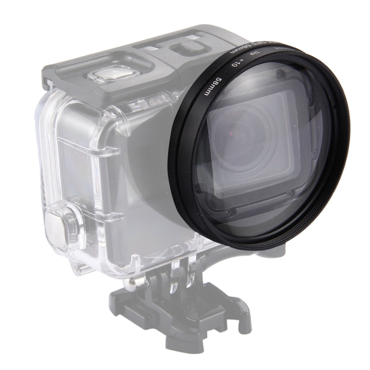 Filtro per obiettivo ravvicinato 10X 2 in 1 da 58 mm per GoPro HERO7 Nero/6/5, 58mm Close-Up Lens